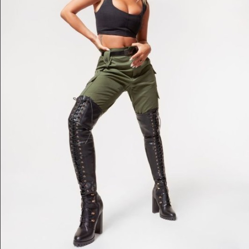 Rita Ora collection Combat Thigh High Boot